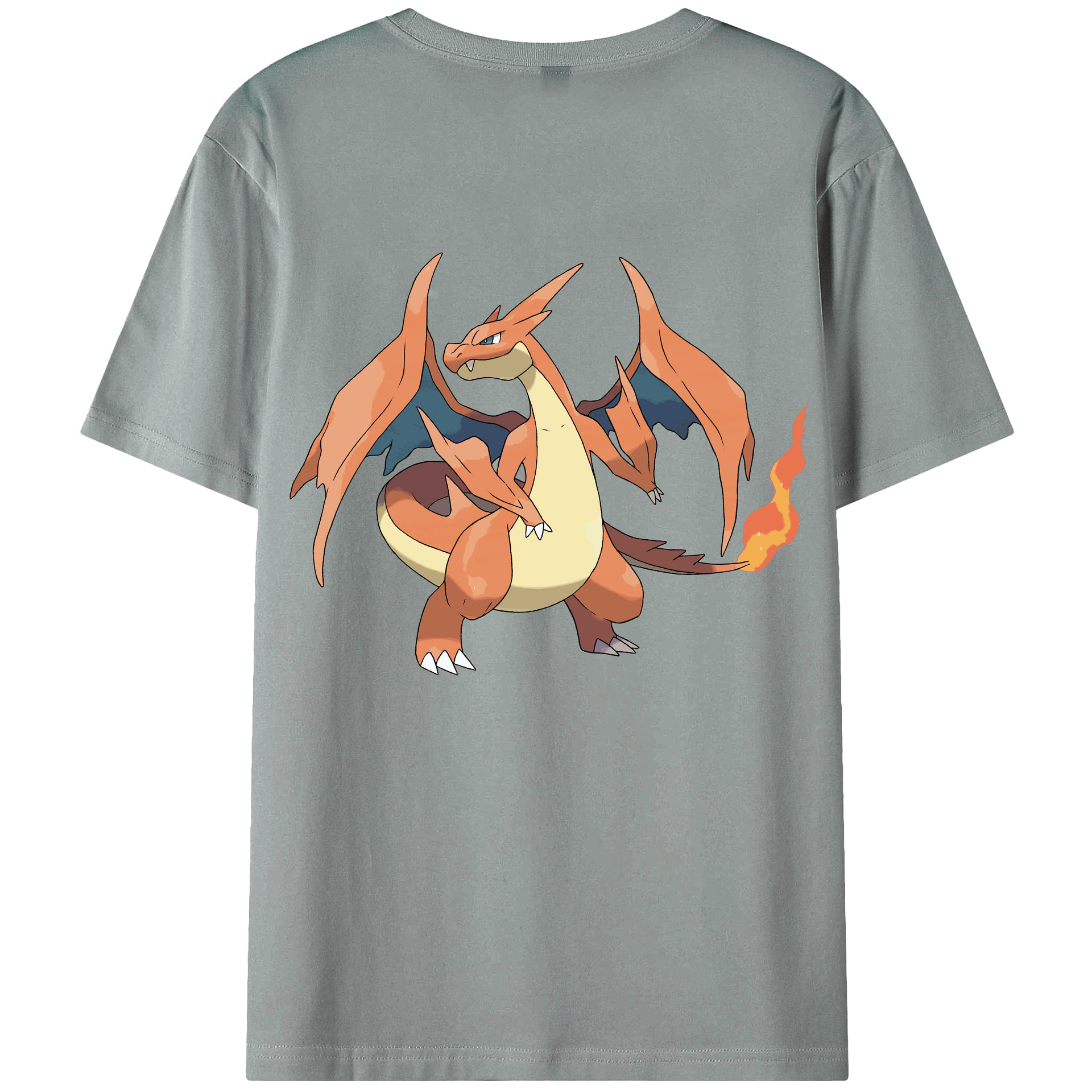 （画像用） ポケットモンスター Pokémon 綿100％ メンズ半袖Tシャツ（バックプリント） 通気性